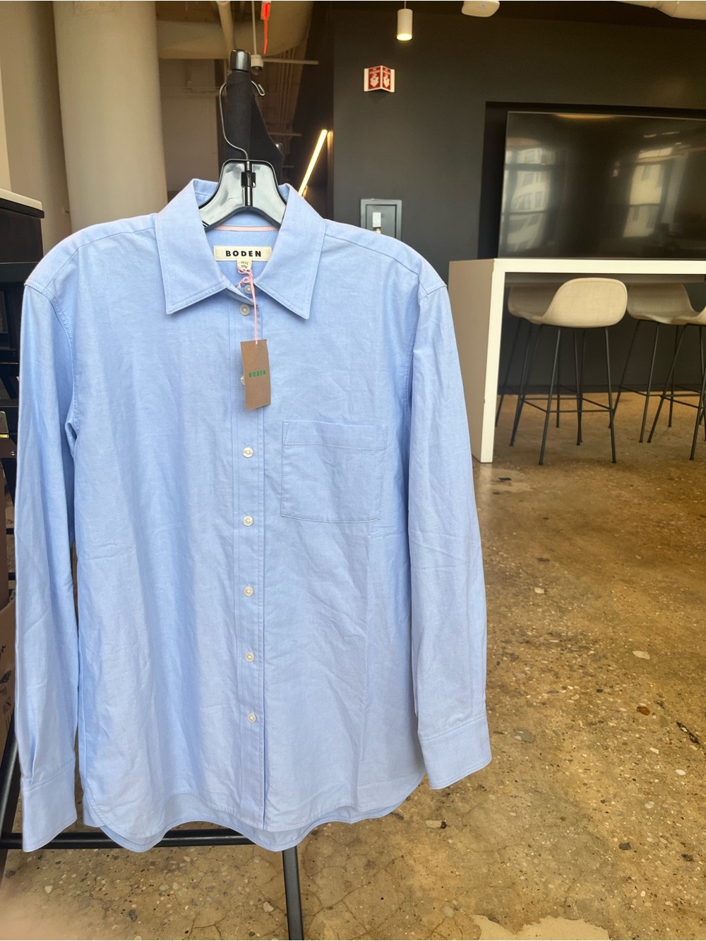 Boden Light Blue Button-Front Shirt